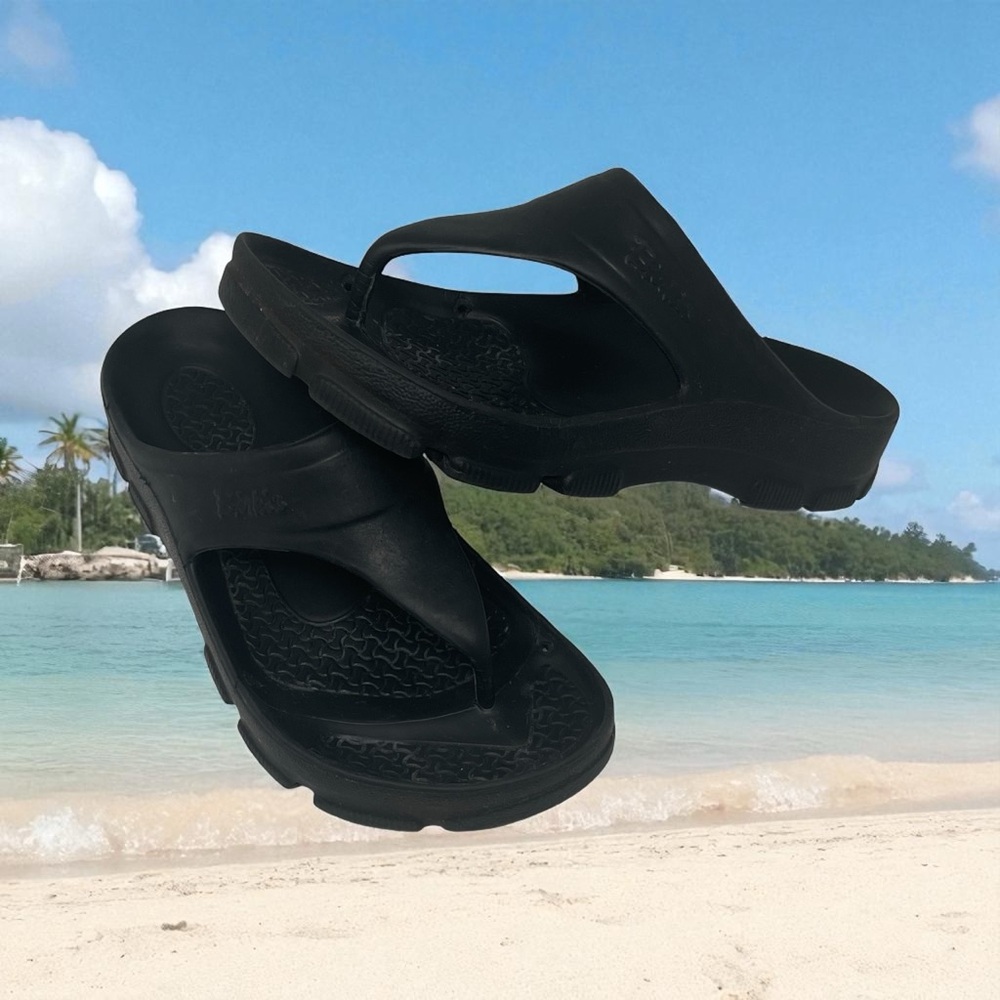 Women’s Birkenstock Birki EVA Flip Flop Black Caribbean Sandal 41 size 10-10 1/2 - Picture 8 of 16